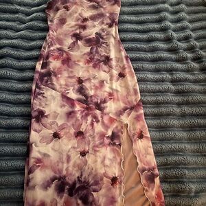 Floral Purple and Pink Women's Dress